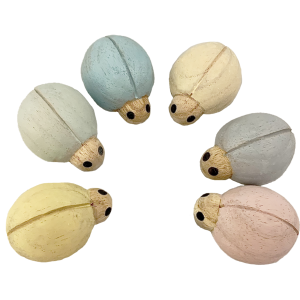 Papoose Toys Pastel Ladybirds 6pc
