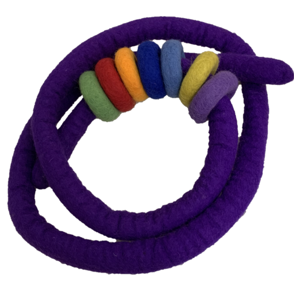 Papoose Toys Purple Felt Corde et 7 beignets en feutre