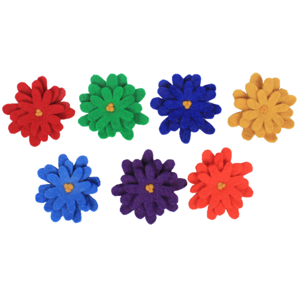 Papoose Toys Rainbow Asters 7pc