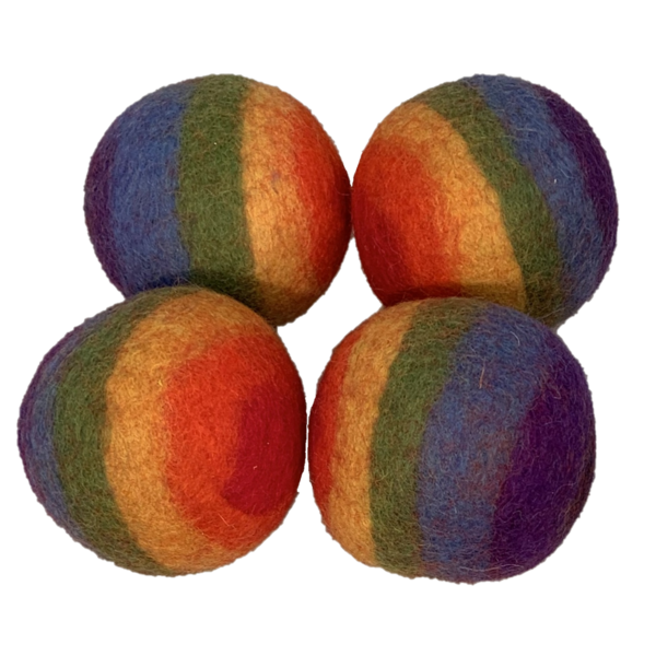 Papoose Toys Rainbow Ball 7,5 cm 4 pièces