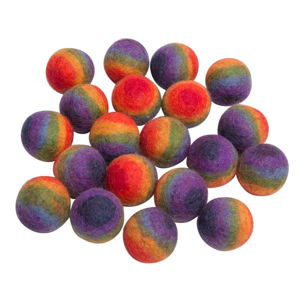 Papoose Toys Rainbow Balls, 3,5 cm 20 pc