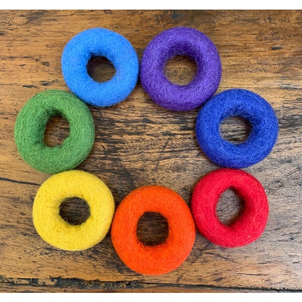 Papoose Toys Rainbow Felt Donuts 7