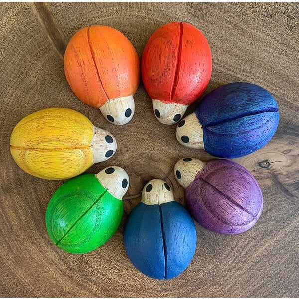 Papoose Toys Rainbow Ladybirds 7pc