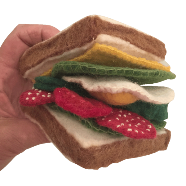 Sandwich aux jouets papoose et garnitures