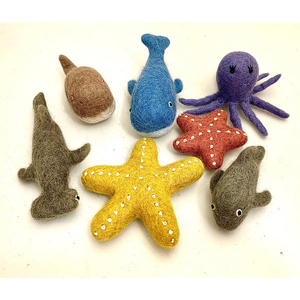 Papoose Toys Sea Animal Set 7 pc