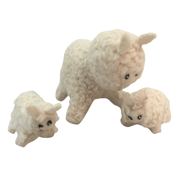 Papoose toys moutons maman 2 bébés