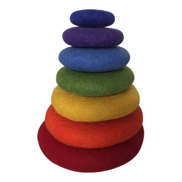 Toys Papoose Short Rainbow Stacking Set 7pc