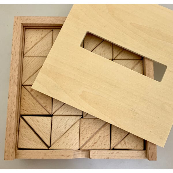 Papoose Toys Small Wood Triangles 32PC