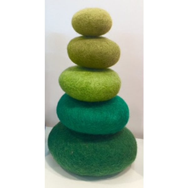 Papoose Toys Stacking Set 5pc Green