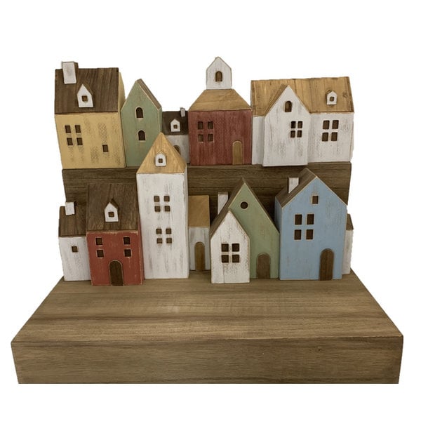 Papoose Toys Town Houses 10pc