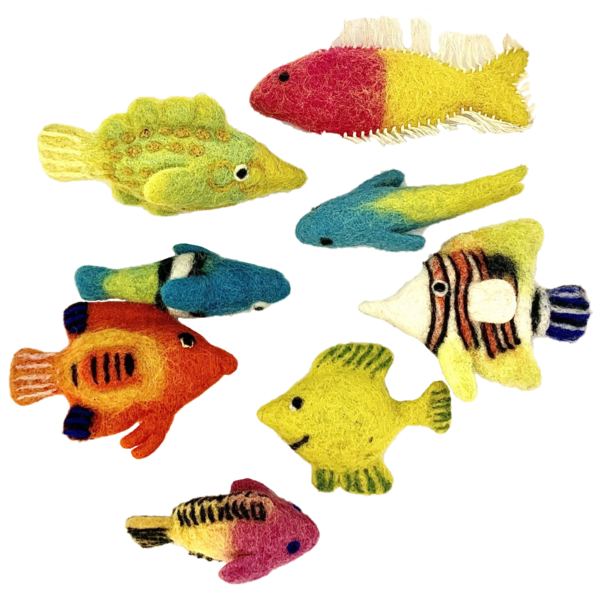 Papoose Toys Fish Tropical 8pc