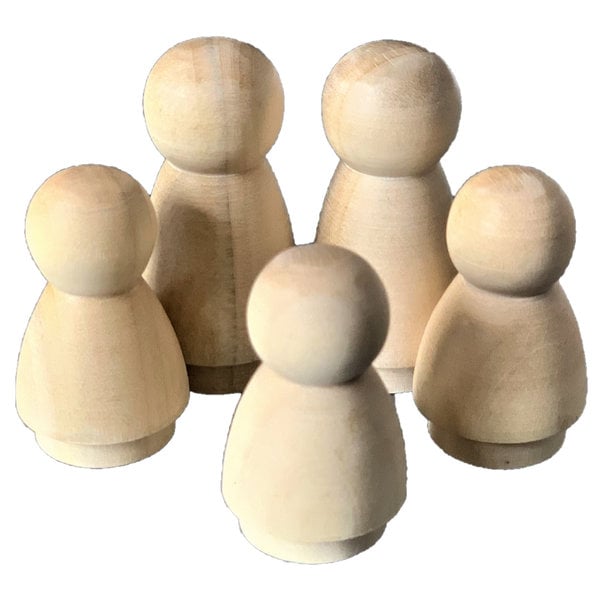 Papoose Toys Wood Family 5pc