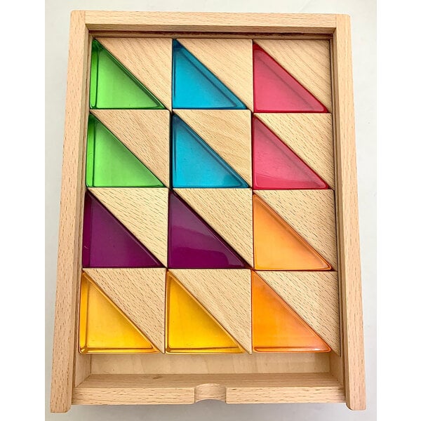 Papoose Toys Wood + Lucite Grands triangles 24