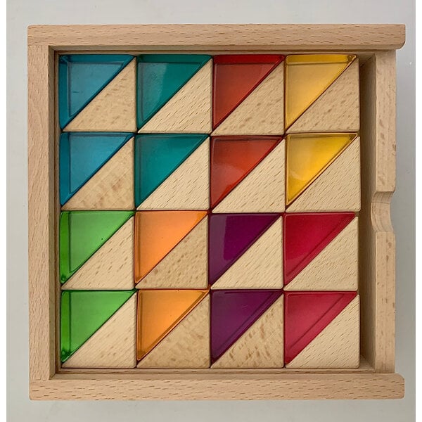 Jouets papoose bois + lucite petits triangles 32