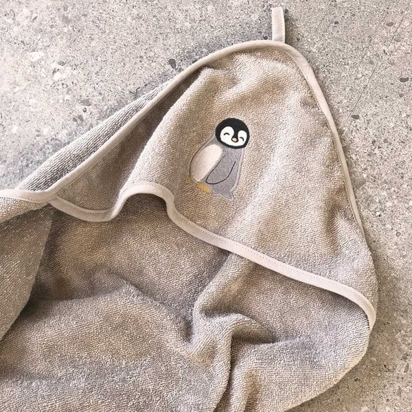 Petú Petú Mano Badcape Groot avec Pinguin à capuche