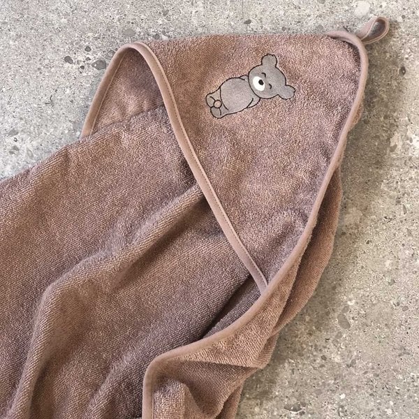 Petú Petú Mano Badcape Klein avec en peluche à capuche