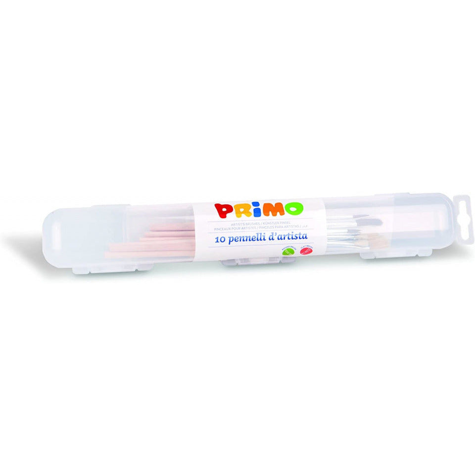 Primo Kwastens Set Junior 22 cm Wood Naturel 11 pièces
