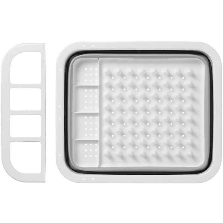 Rack de drain de proplus pliable 31,5 x 36,5 x 13 cm blanc gris