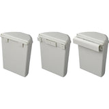 Bac de déchets avec couvercle 6 litres 29,5 cm gris clair - afbeelding 3
