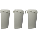 Bac de déchets avec couvercle 6 litres 29,5 cm gris clair - afbeelding 4