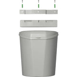 Bac de déchets avec couvercle 6 litres 29,5 cm gris clair - afbeelding 5