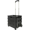 Chariot à bagages avec caisse pliante 40 litres 25 kg de noir