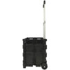Chariot à bagages avec caisse pliante 40 litres 25 kg de noir