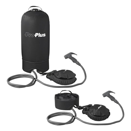 Douche de camping avec pompe à pied 11 litres noirs