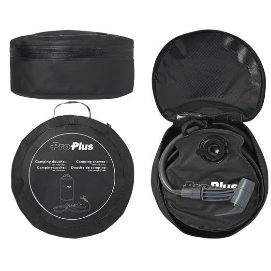 Douche de camping avec pompe à pied 11 litres noirs
