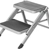 Stapping pliable 2 étapes 59,5 x 49 x 39 cm gris