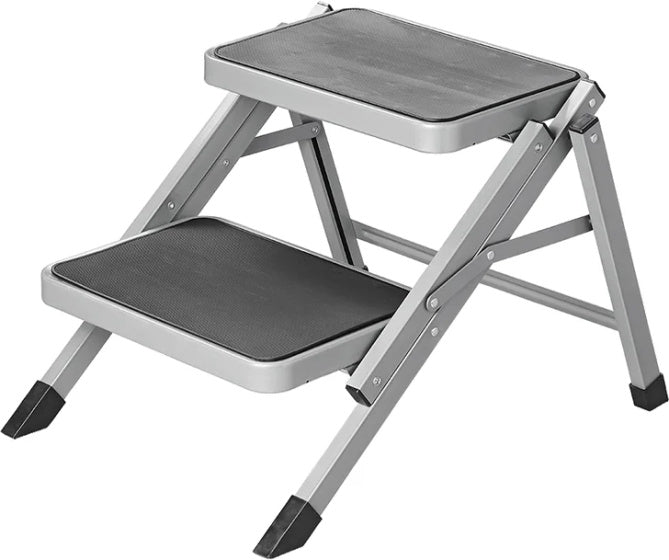 Stapping pliable 2 étapes 59,5 x 49 x 39 cm gris