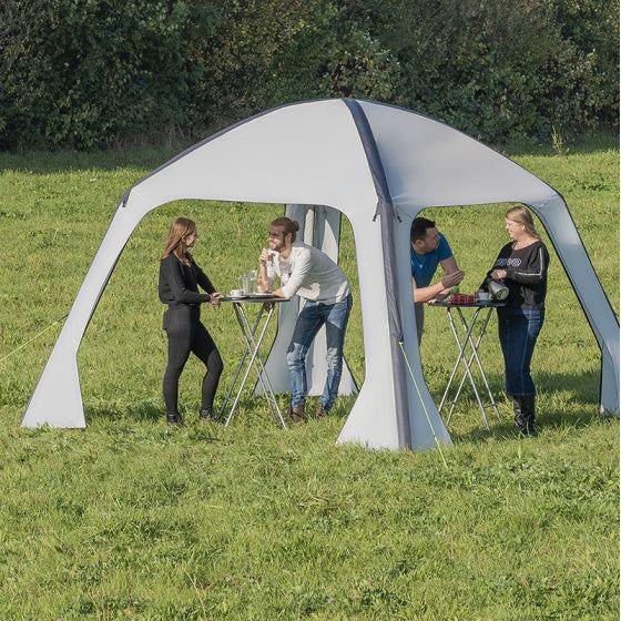 Proplus PartyTent gonflable 365 x 365 cm gris clair