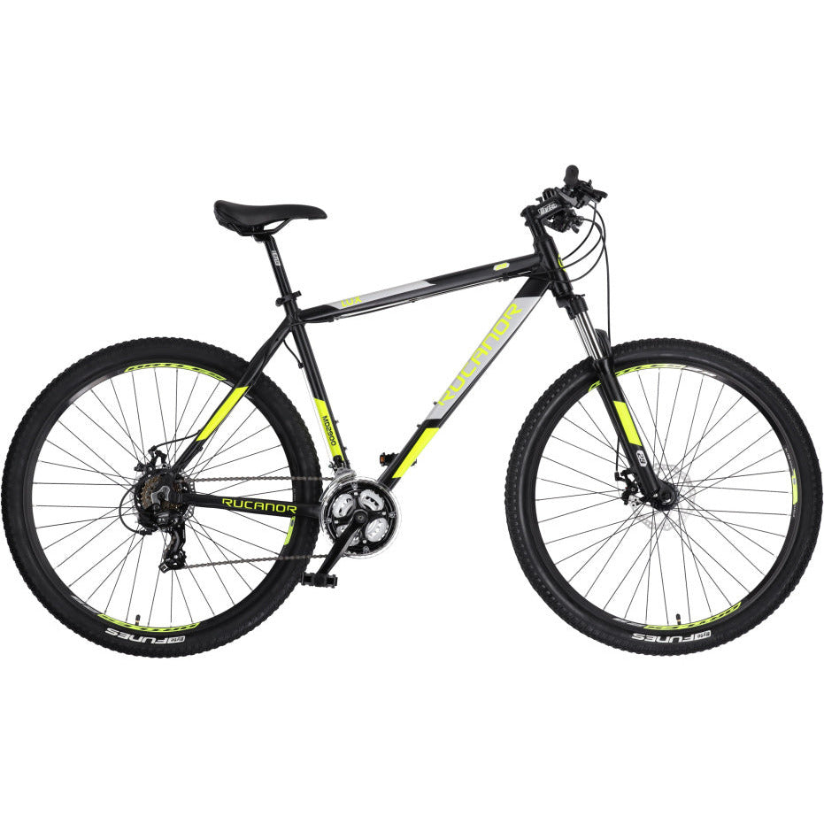 Rucanor lux 29 pouces 48 cm hommes 21v frein à disque mécanique noir jaune
