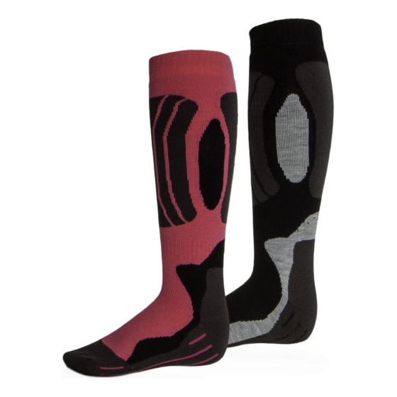Chaussettes de ski Rucanor Svindal 2 pack Unisexe Black Rose Taille 39-42