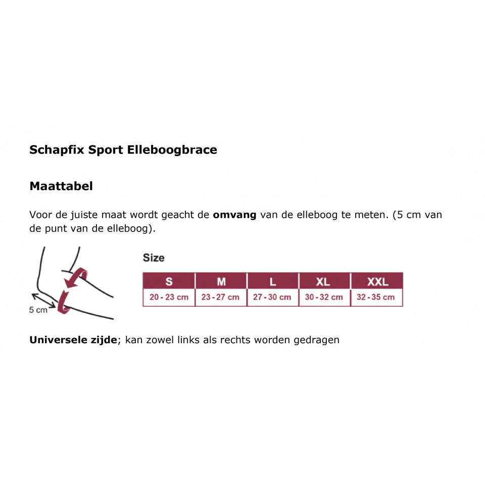 Schaper Elleboogbrace Schapfix sport textile bleu taille s