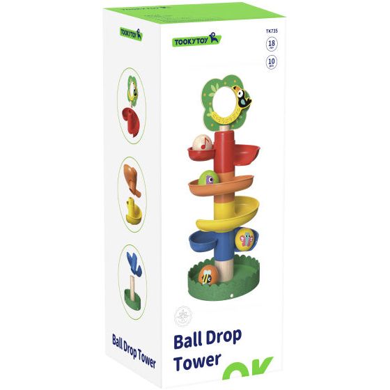 Toky Toy Educational Wooden Spiraaltoren 18 mois 10 pièces