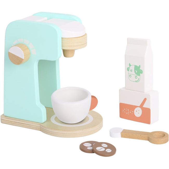 Cafetière en bois de Toky Toky avec accessoires 7 pièces