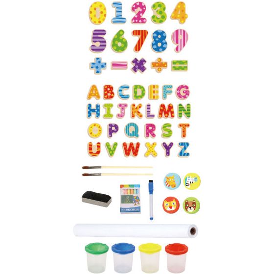 Toky Toy 2 en 1 Magnet Blackboard éducatif 56 pièces