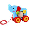 Toky Toky Elephant Wooden Trek Figure 18 mois rouge bleu