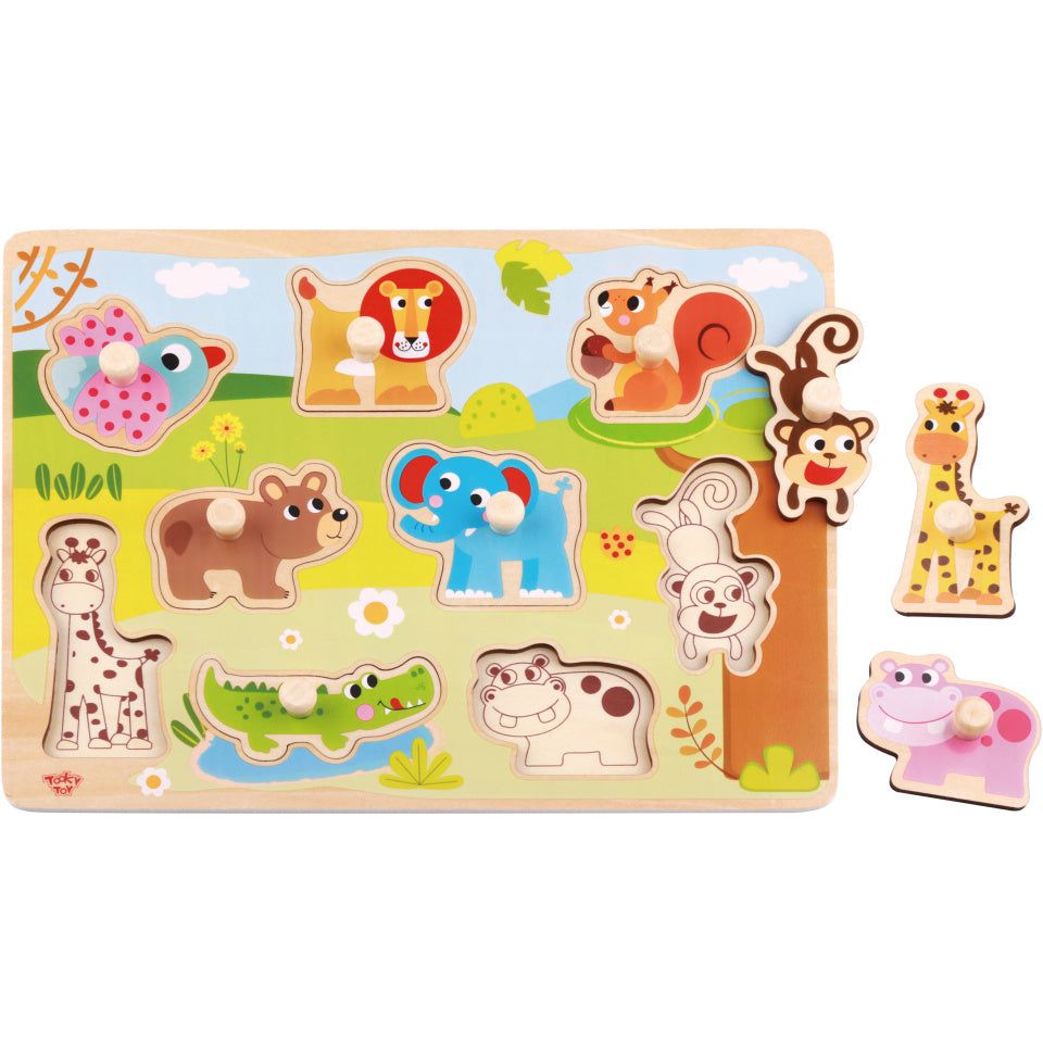 Toky Toy Educational Form Puzzle Animaux 10 pièces