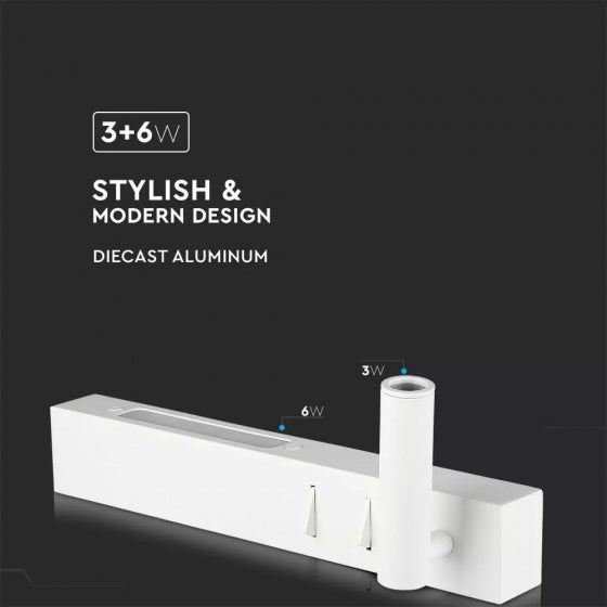 Lampe murale V-Tac VT-29953 LED 30 cm 9W 3000K 680LM BLANC
