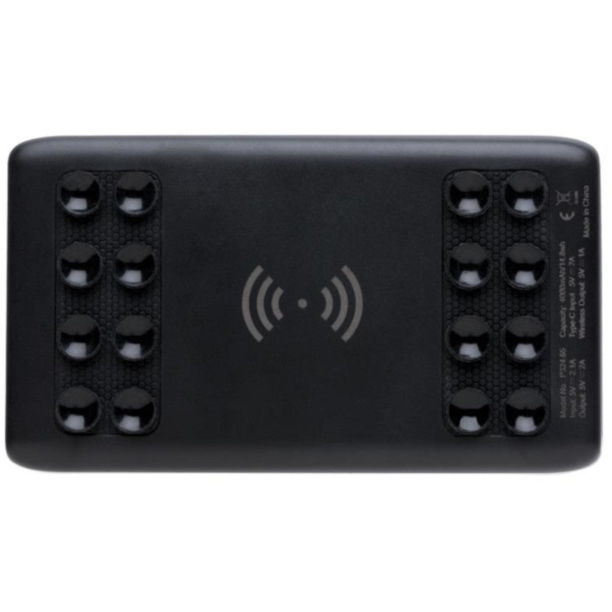 batterie externe 4000 mAh 12,7 x 7,2 cm ABS noir