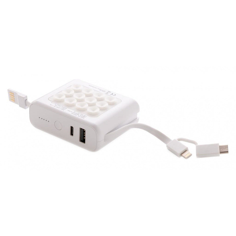 power bank avec chargeur sans fil 7,2 cm ABS blanc