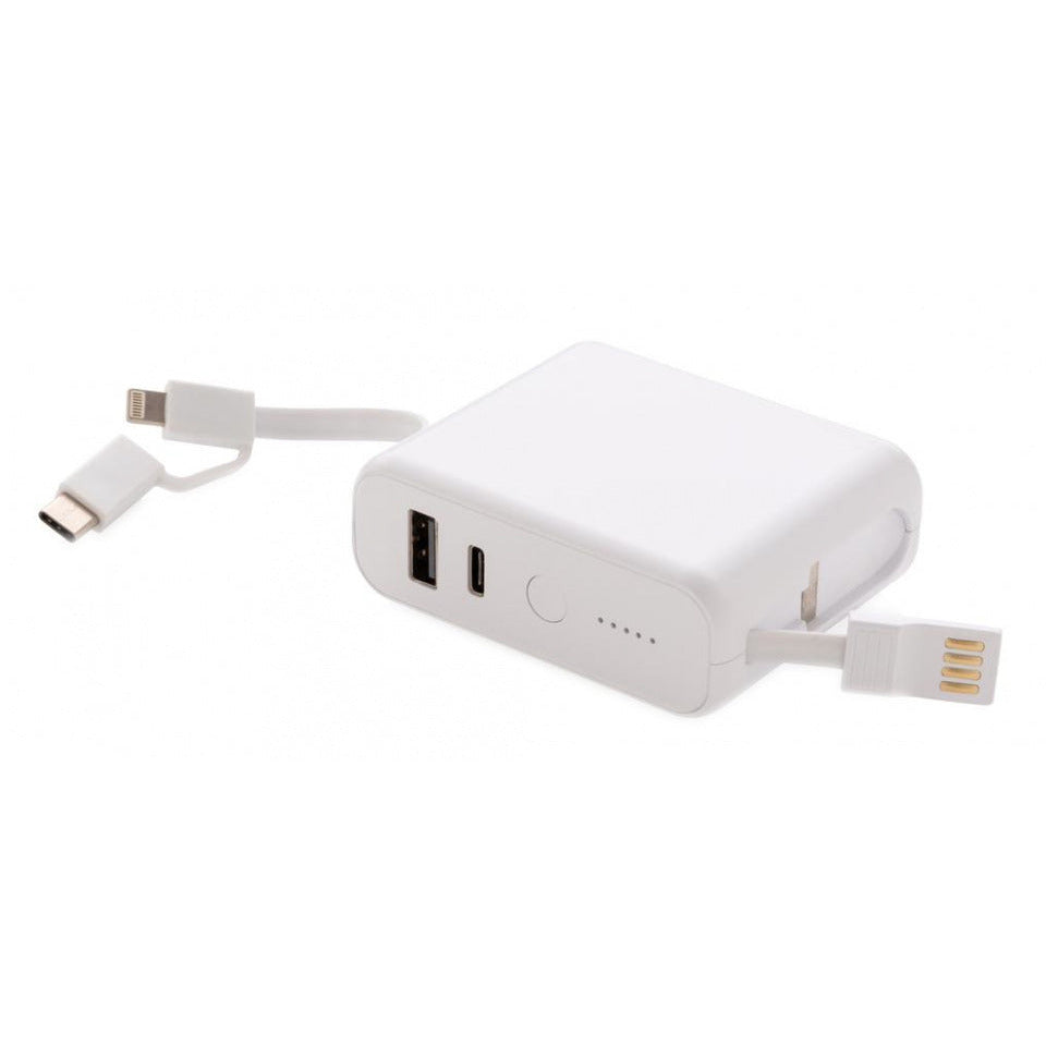 power bank avec chargeur sans fil 7,2 cm ABS blanc