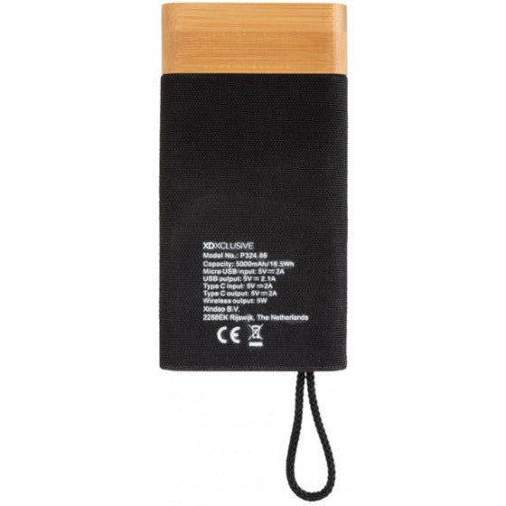 power bank Bamboo X 5000 mAh bambou noir naturel